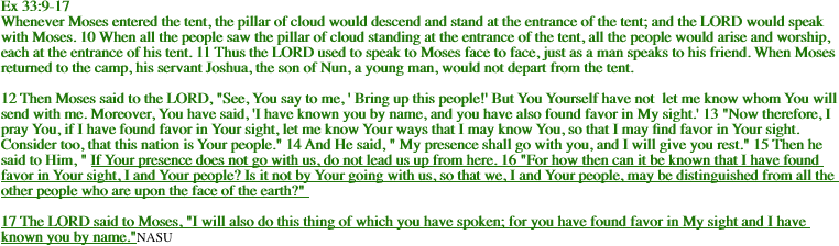 Ex 33:9-17